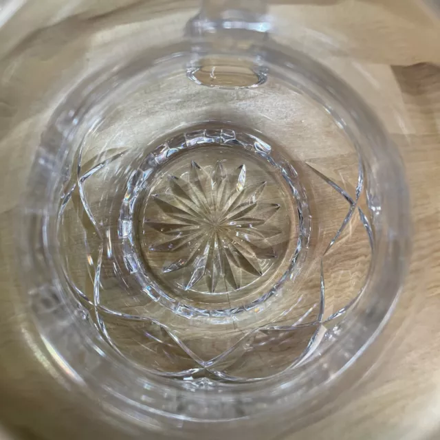 American Brilliant Period Cut Clear Glass Small Pitcher Squat Jug 7” X Fern ABP 8