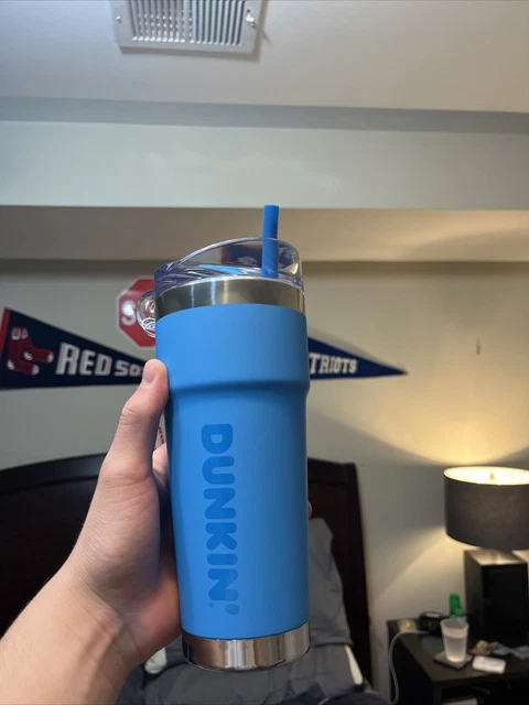 Dunkin 24oz Sky Blue Tumbler Cup Travel Mug Insulated  Coffee Hot Cold New 2023