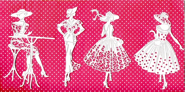 8 Nuevos Cortes Troquelados Elegantes Dama De Encaje - Niña Art Deco Madre