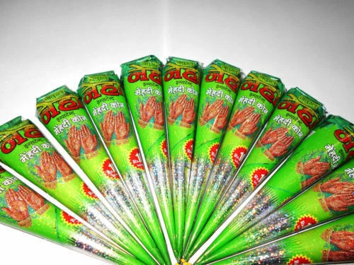 Cônes De Henné Kajal - Lot De 12 Cônes Pour Tatouages Temporaires Rouge/brun - Art Corporel Facile