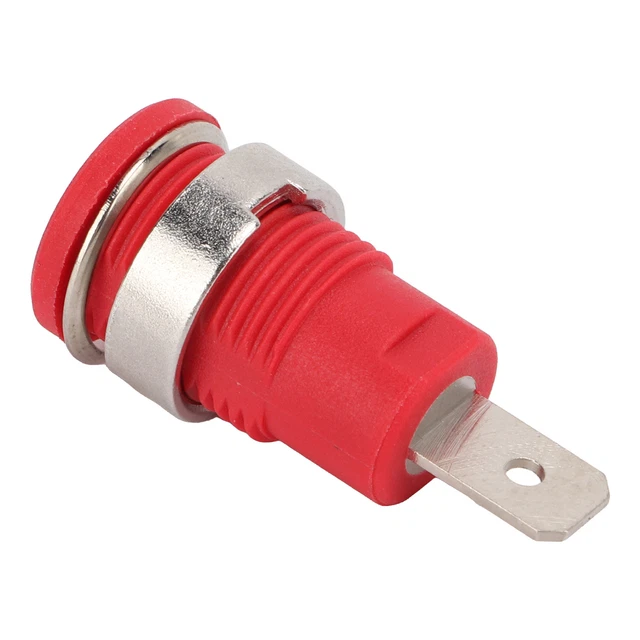 (rosso)50Pcs 4mm Presa A Banana Terminali Connettori Per Cavi Presa Jack A
