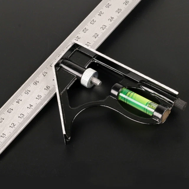 Multi-Function Ruler Woodworking Measuring Ruler Level Adjustment