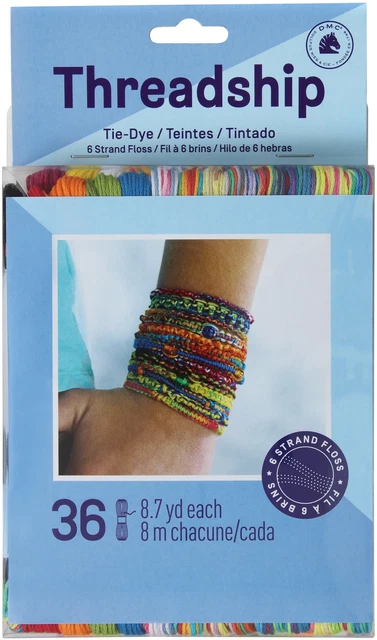 6 Pack DMC Threadship 6-Strand Floss Pack 8.7yd 24/Pkg-Tie-Dye Effect -PRITIDYE