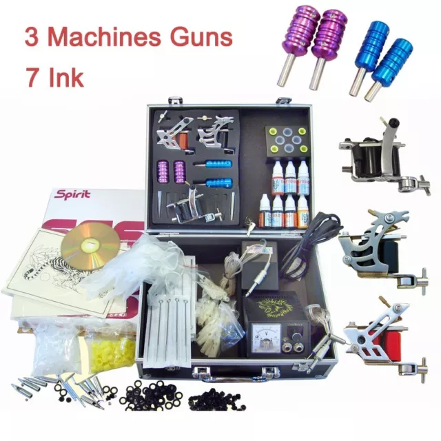 Tattoomaschine Kit Netzgerät Nadeln Starter-Set Tattoo Set 3 Tattoo maschine DHL