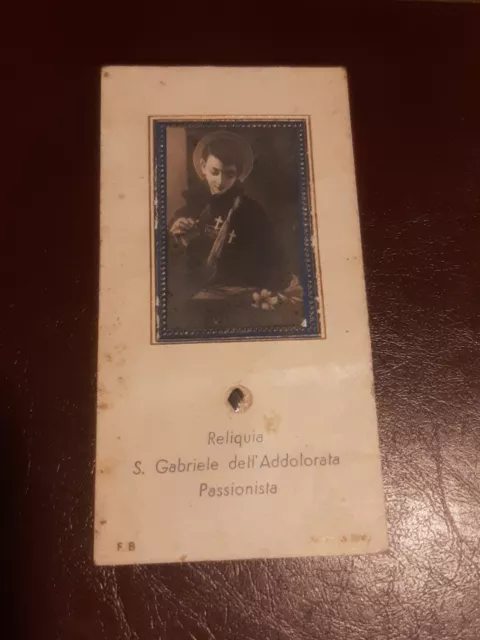 santino holy card Reliquia Relic S. Gabriele Dell'Addolorata.....bello!