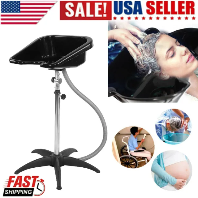 Portable Shampoo Bowl Basin Height Adjustable Hair Wash Salon Beauty Treatment