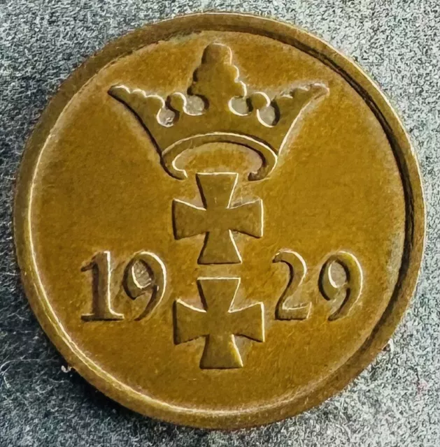 1 Pfennig 1929 Danzig KM#140 K190324E