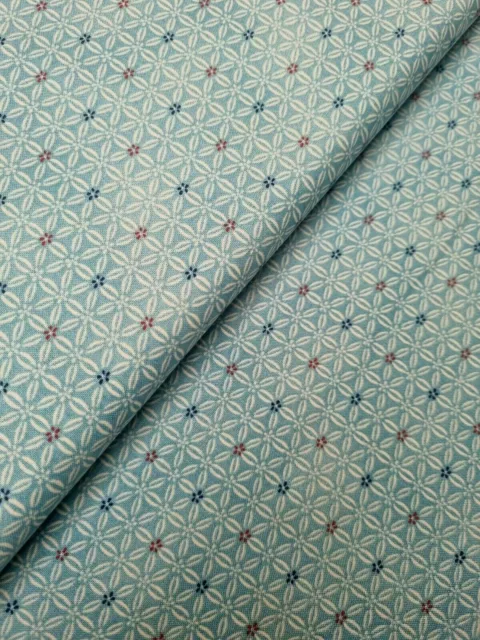 Tranquility Trellis - Blue - Makower 100% Cotton Fabric Craft Quilting Material