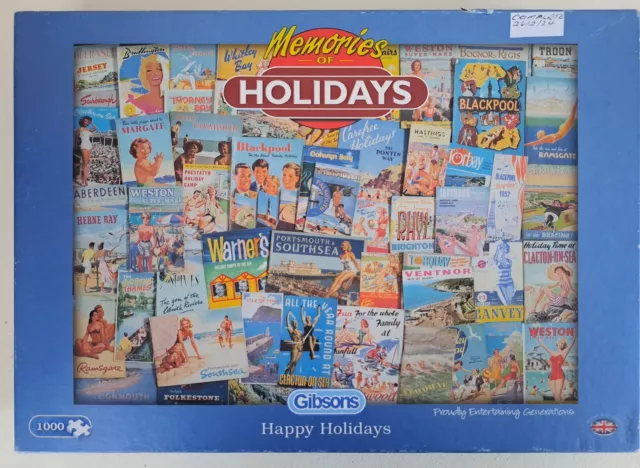 Gibson - Happy Holidays - Complete 1000 Piece Jigsaw Puzzle