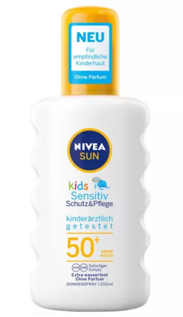 ✅ Nivea Sun Kids Sensitiv Sonnencreme Kinder Sonnenmilch Spray LSF 50 200ml ✅