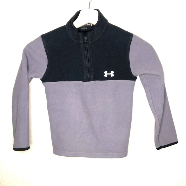 Under Armour Sweatshirt Sweater Boys 6 Gray Black Pullover Outerwear Play Sports