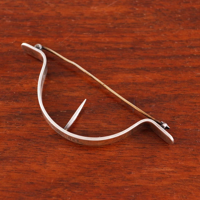 Pin Corsaje Charles Ttomae Plata Esterlina Simple Refinado Finales Del Siglo 1800 Monograma Mm