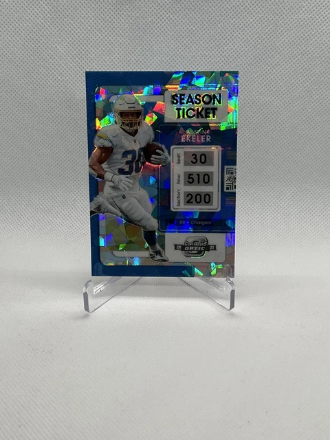 2021 Contenders Optic Austin Ekeler Season Ticket Cracked Ice Prizm #6/22