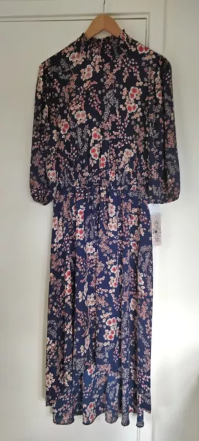 BNWT NANETTE LEPORE Printed Midi High Neck Dress Size 12  RRP $138