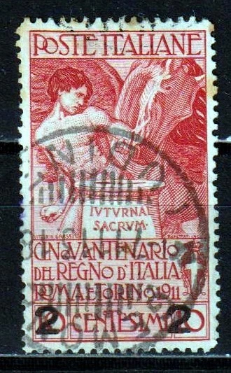 Enveloppe Voyagée Italie 1913 - 2 Cent. Sur 10 Cent. Rosso - Unità D'Italia