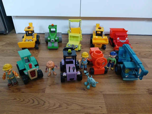 LARGE BOB THE Builder Friction Powered 9 Vehicles & 5 Figures Bundle ...