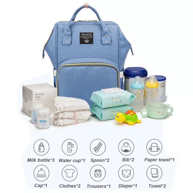 Large Diaper Bag Backpack Multifunction Travel Backpack Maternity Baby Changing