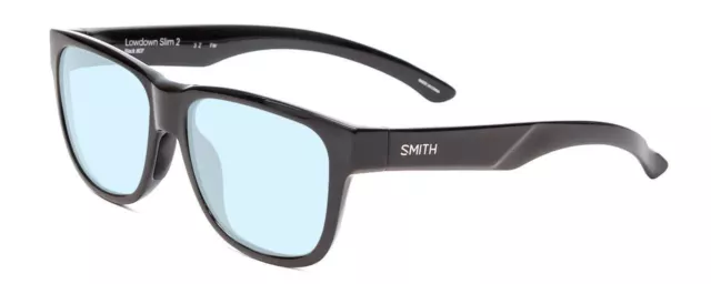 Smith Optics Lowdown Slim 2 Classic Designer Blue Light Eyeglasses in Black 53mm