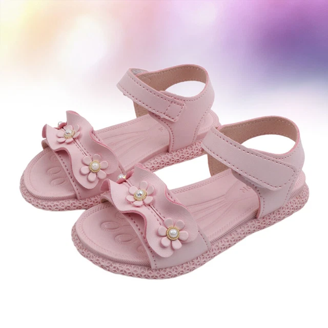 1 paio di sandali casual ragazze decorazione fiori scarpe estive sandali spiaggia calzature