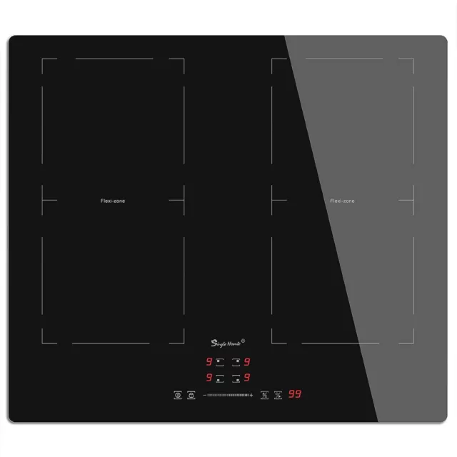 Table de cuisson à induction 4 Feux électrique Plaque 60 cm avec Zone Flexible