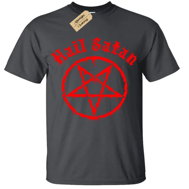 Bambini Ragazzi Grandine Satan T-Shirt - Pentagramma Rock Gotico Unholy Satanico