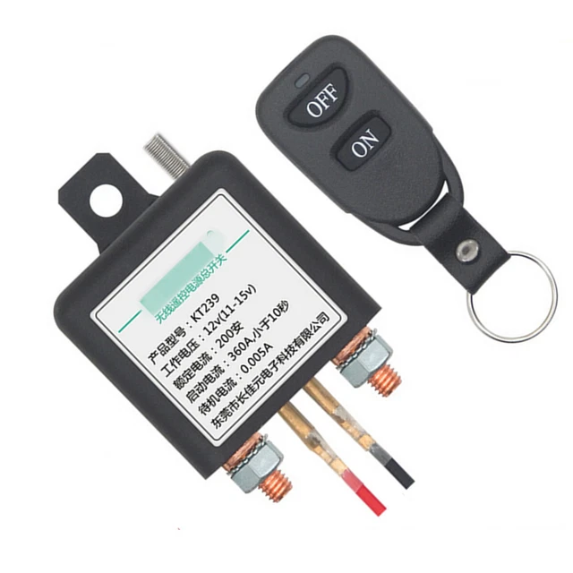 Wireless Manual/Remote Control Battery Isolator Disconnect Cut Off Switch System