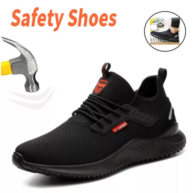 Lightweight Steel Toe Shoes Safety Shoes Work Trainers Protective Foot Men UK1