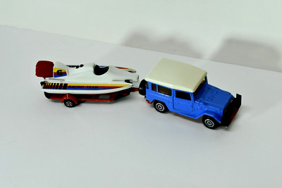 Lot 4 Voitures Majorette 1/36 – Toyota Land Cruiser 4x4 + Remorque – Occasion
