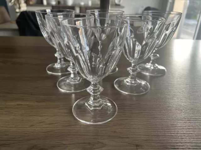 6 verres a Vin Rouge cristal d arques modèle rambouillet