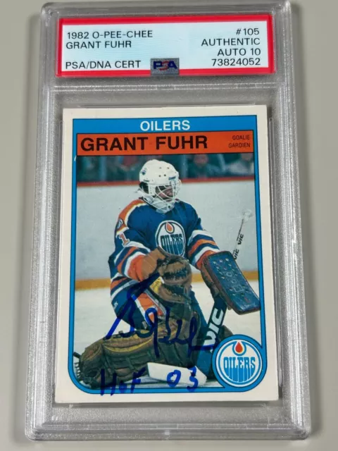 Grant Fuhr Edmonton Oilers Signed 8x10 Horizontal Photo Sprawling