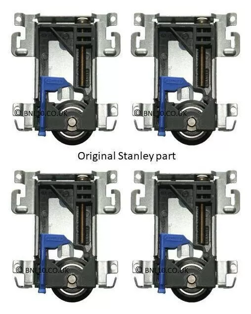 4 X UPGRADED  Spacepro Stanley Sliding Door Bottom Roller 17-4264Y