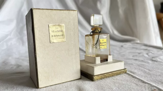 Ancien Flacon de Parfum "La Vie en Fleurs" Bienaimé avec Boîte - Parfum Vintage