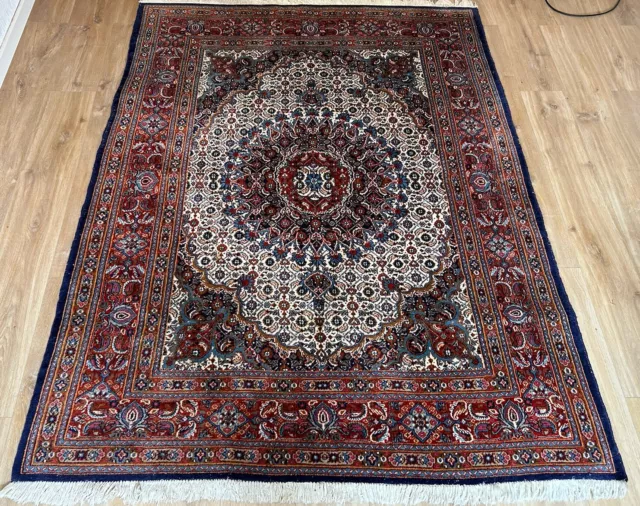 Perserteppich Moud Mit Seide 200x155cm Handgeknüpft Rug Carpet