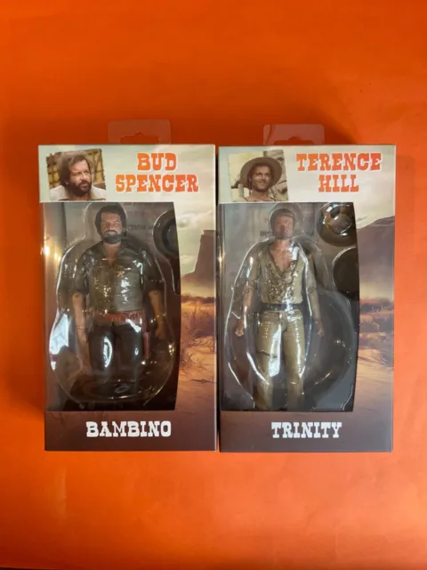 Lot 2 Figurines Terence Hill Bud Spencer Trinity Bambino Oakie Doakie Etat Neuf