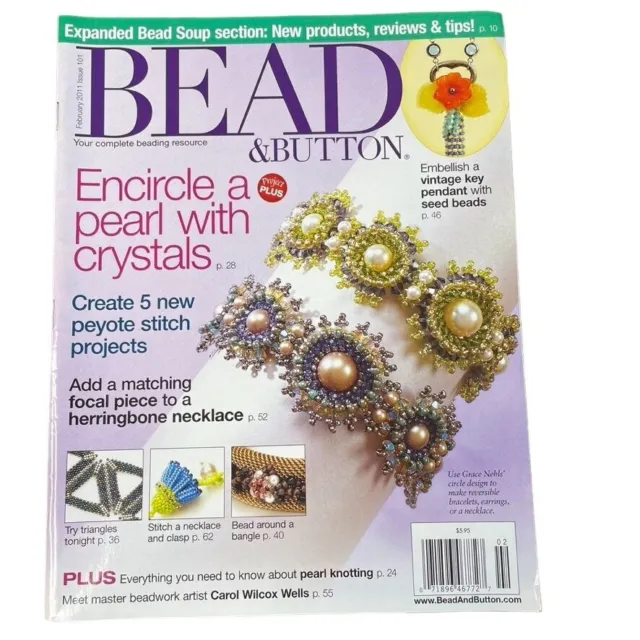 Libro de artesanía de joyería Bead & Button u febrero 2011 edición 101