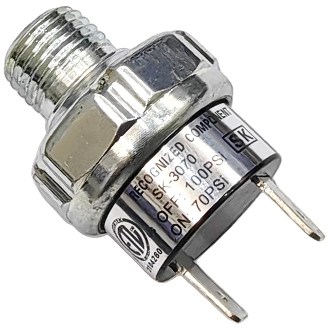 AIR COMPRESSOR TANK Pressure Switch 70 psi on 100 psi off Air Ride