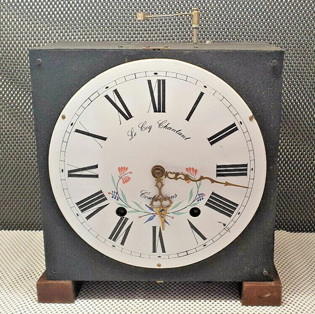 ANCIEN MOUVEMENT PENDULE Horloge Contoise Le Coq Chantant