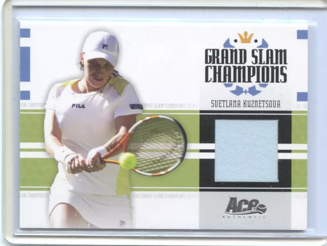 2005 Ace Authentic Grand Slam Champions Svetlana Kuznetsova Jersey # 434/500