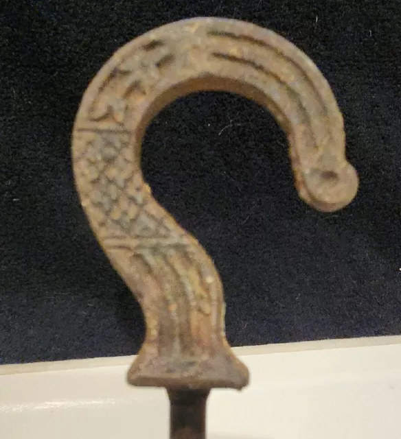 Vintage Eastlake Victorian Hook Ornate Cast Iron Vtg Ceiling Wall Hanger 5" Hook