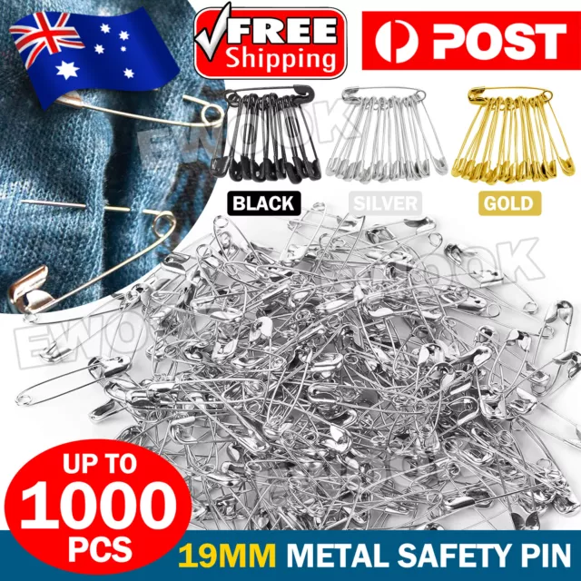 125 Safety Pins Pack Silver Pin Small Large Mixed Sizes Sewing Home Office  Craft