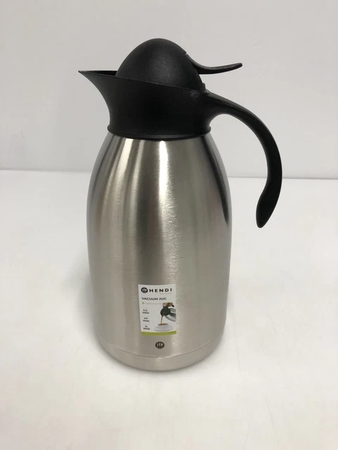 Jarra aislante HENDI, con cierre a presión negro, 2L