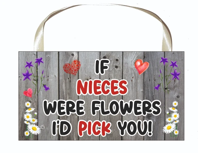 Nichtenplakette - Wenn Nichten Were Blumen wären, würde ich dich auswählen - lustige süße Neuheit Geschenk 2