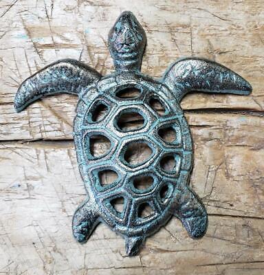 1 Cast Iron Antique Style Nautical TURTLE Stepping Stone Garden Step Pond Pool