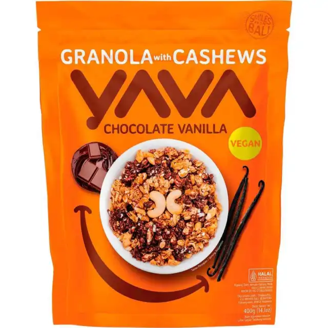 YAVA Chocolate Vanilla Granola with Cashews 400g