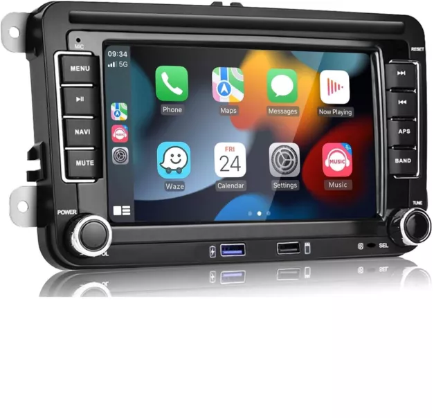 Carplay Android Autoradio pour VW -SEAT-SKODA, GPS Navi Bluetooth HiFi WiFi