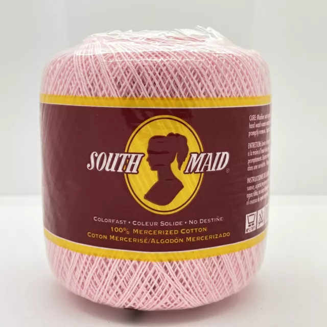 South Maid Mercerized Cotton Crochet Thread 401 Orchid Pink 350 YDS Size 10