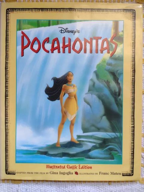POCAHONTAS de Disney, tapa dura, clásico ilustrado, primera edición