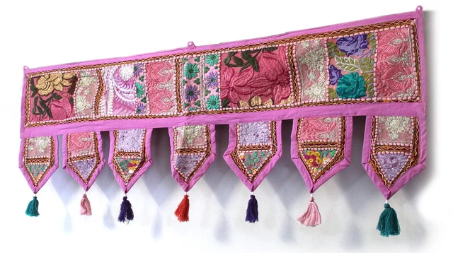Decorazione Stanza Patchwork Finestra Toran Valances Decorative Porta Appesa a Parete