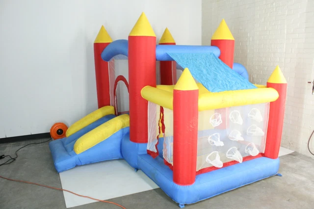 SEE NOTES Baralir Inflatable 6 In 1 Outdoor Bounce House Jumping Castle w Goal