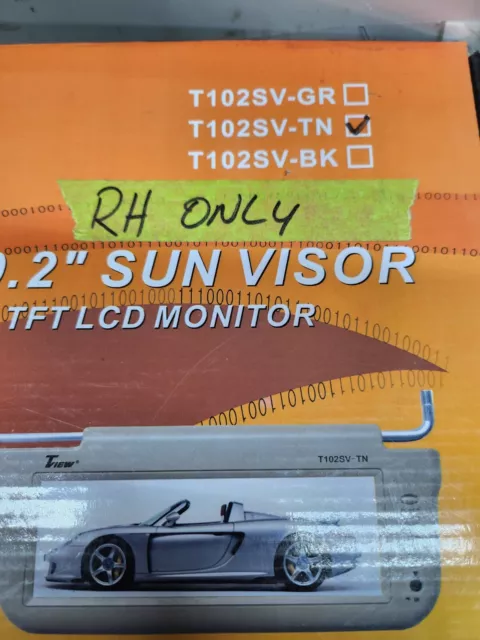 Tview T102sv  10" TFT LCD Car Sun Visor Monitor TAN  PASSENGER SIDE ONLY 2